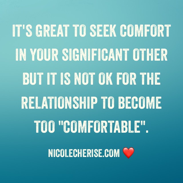 Comfort zone in a relationship